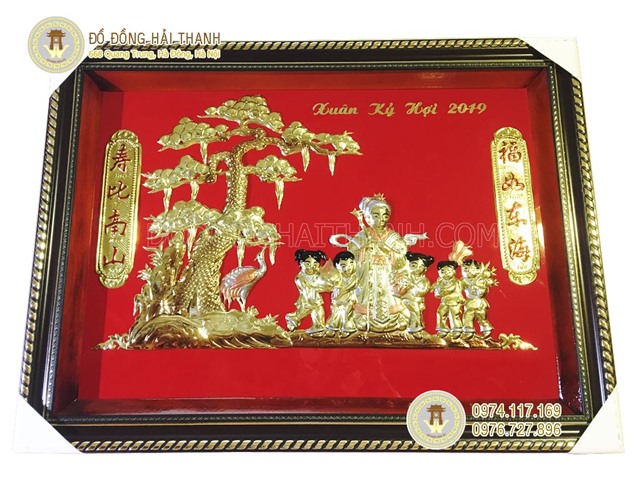 Tranh mừng thọ giá rẻ dưới 1 triệu, tranh mừng thọ bà 60x80cm