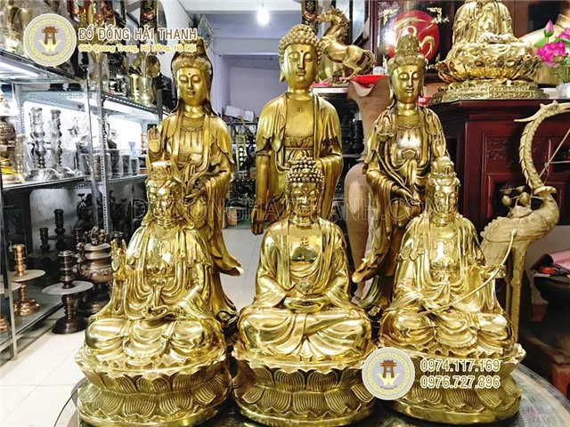 Tượng tam thế phật, đúc tượng tam thế phật bằng đồng, giá bán tượng tam thế phật