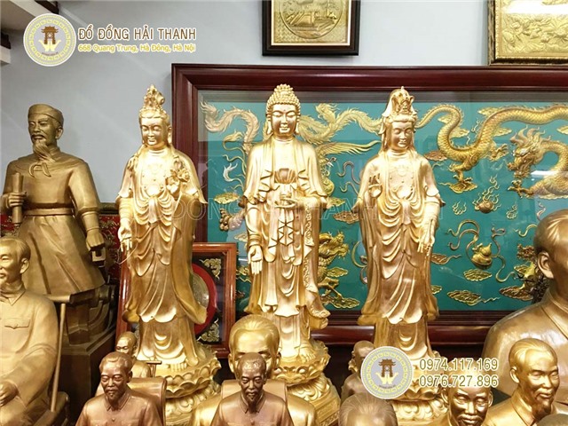 Giá bán bộ tượng tam thế phật bằng đồng, đúc tượng tam thế phật theo yêu cầu