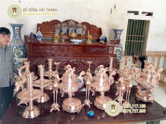 Xưởng đúc đỉnh đồng, đúc đỉnh đồng tại nhà, đỉnh thờ cúng cho nhà thờ họ, ban thờ gia tiên