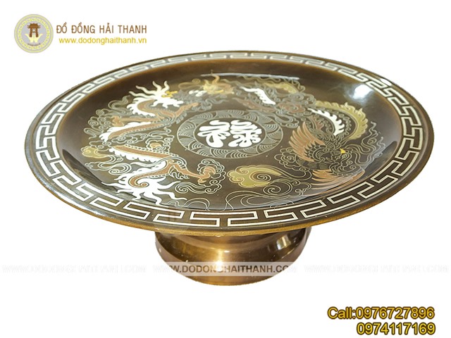 Mâm bồng thờ cúng khảm ngũ sắc MS7