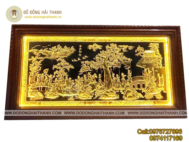 Tranh Vinh Hoa Phú Quý bằng đồng