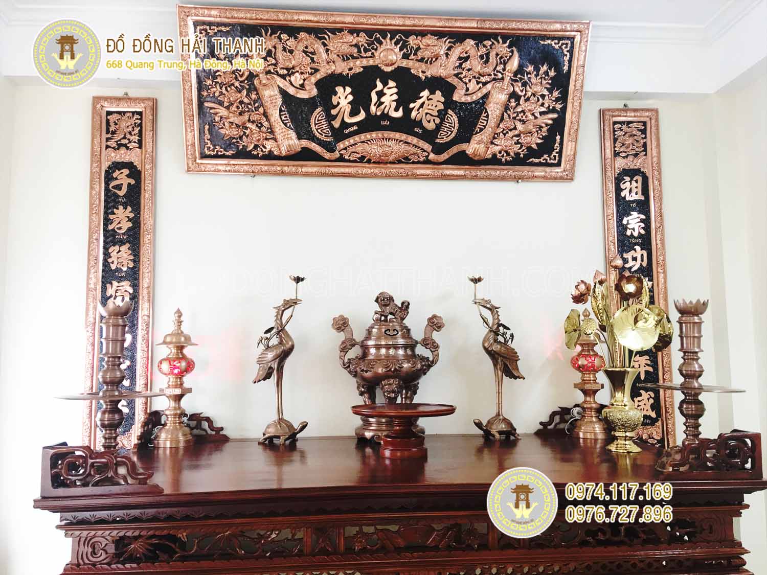 hoành phi câu đối bằng đồng