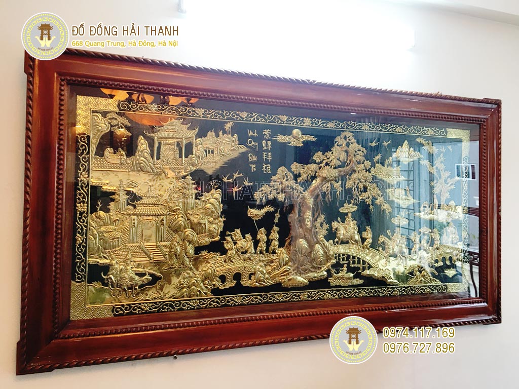 tranh vinh quy bái tổ bằng đồng